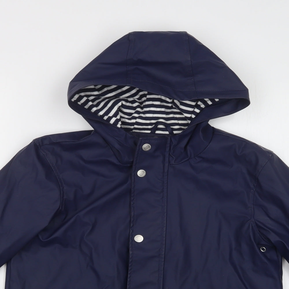 Lily & Dan Girls Blue   Rain Coat Jacket Size 11-12 Years  Zip