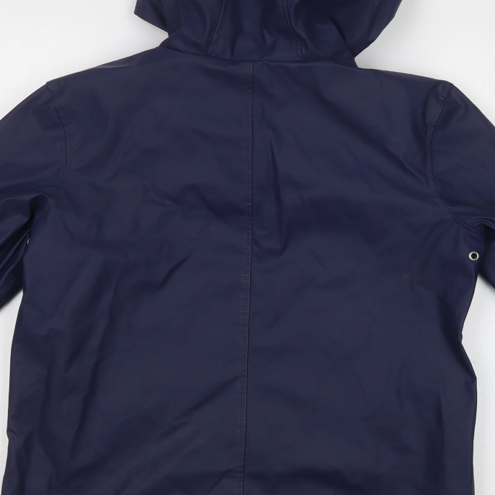 Lily & Dan Girls Blue   Rain Coat Jacket Size 11-12 Years  Zip