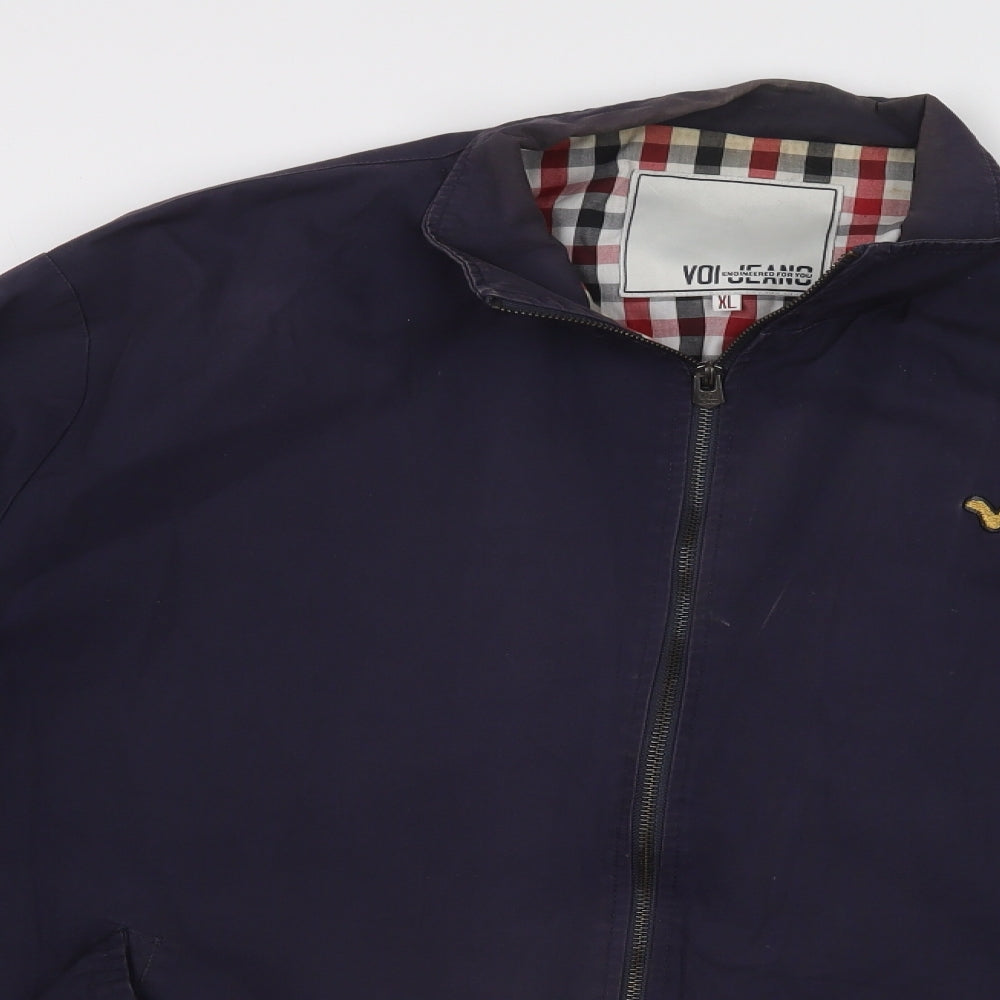 Voi Jeans Mens Blue   Windbreaker Jacket Size XL  Zip