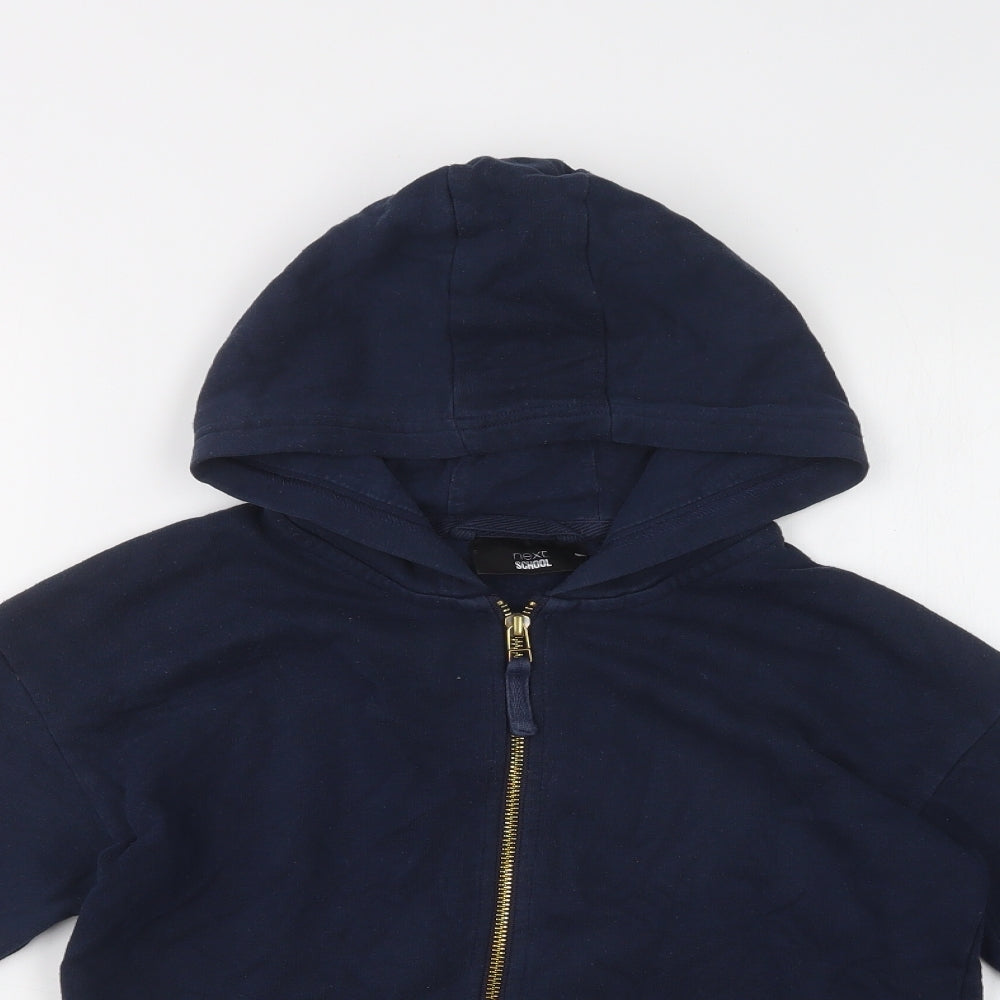 NEXT Boys Blue  Cotton Full Zip Hoodie Size 12 Years  Zip - School Wear