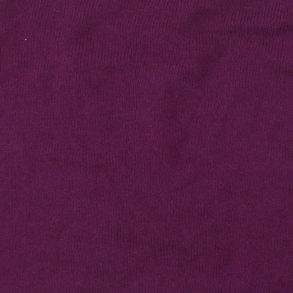 John Lewis Mens Purple V-Neck  Wool Pullover Jumper Size L