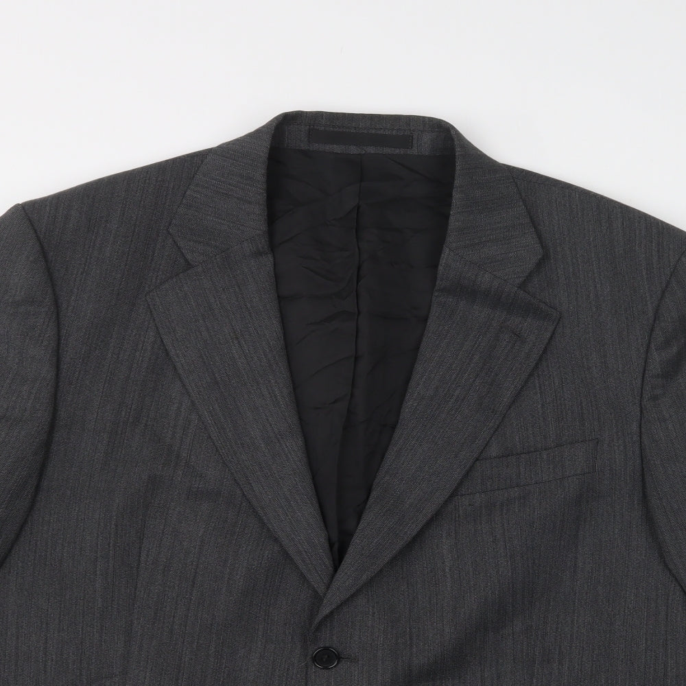 M&S Mens Grey   Jacket Blazer Size 44  Button