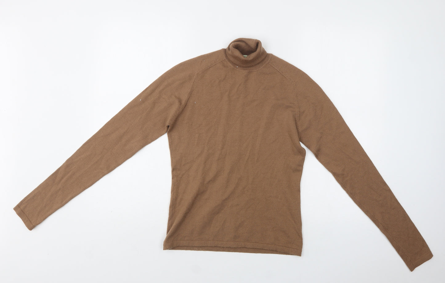 Debenhams Womens Beige Roll Neck  Wool Pullover Jumper Size 14