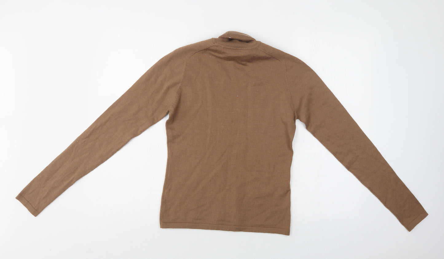 Debenhams Womens Beige Roll Neck  Wool Pullover Jumper Size 14