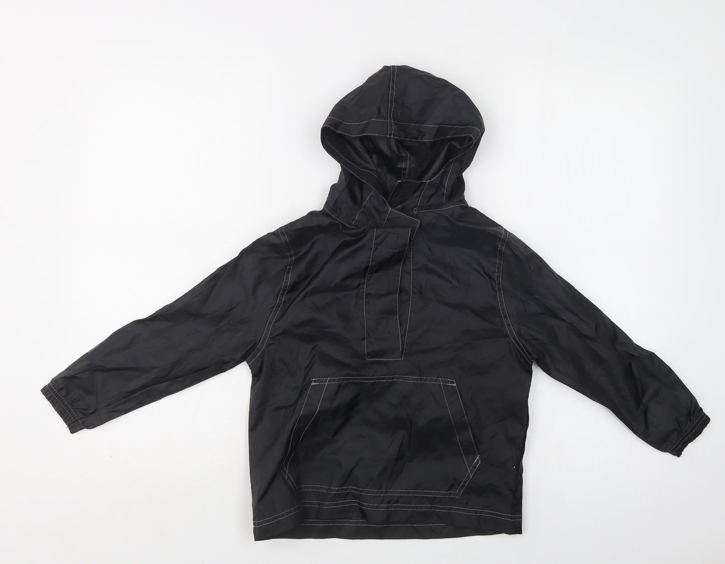 George Boys Black   Rain Coat Jacket Size 5-6 Years