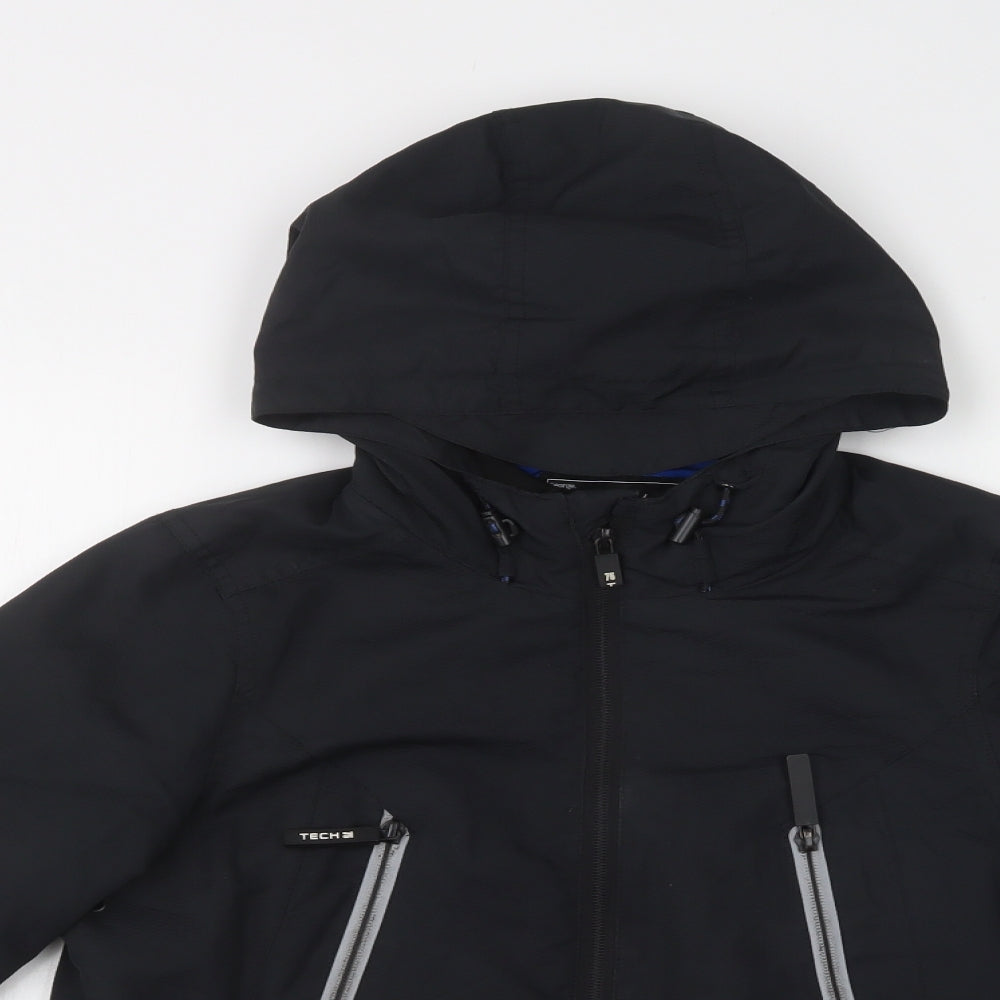 George Boys Black   Windbreaker Jacket Size 11-12 Years  Zip
