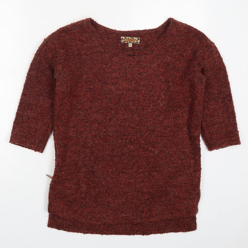 NEXT Womens Brown Round Neck  Polyester Pullover Jumper Size 8