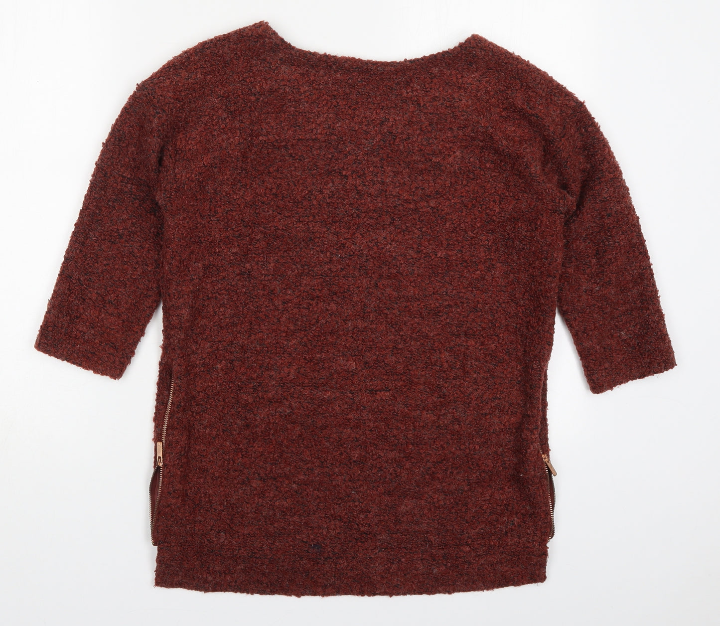 NEXT Womens Brown Round Neck  Polyester Pullover Jumper Size 8