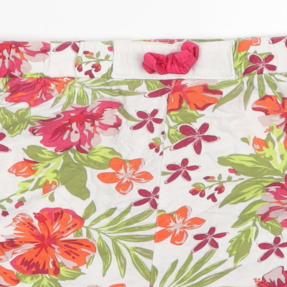 Lily & Dan Girls Multicoloured Floral Cotton Sweat Shorts Size 11-12 Years  Regular Drawstring