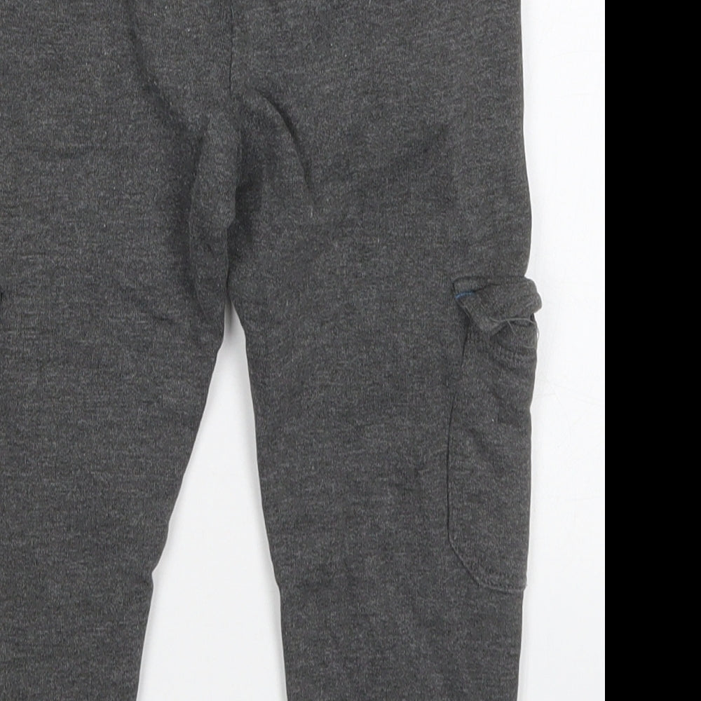 Nutmeg Boys Grey  Cotton Sweatpants Trousers Size 2-3 Years  Regular Drawstring