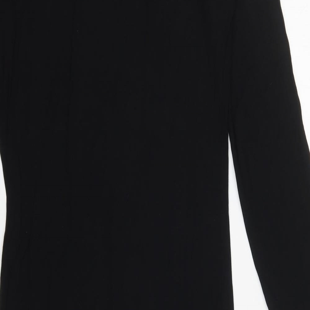 NEXT Womens Black  Viscose Bodycon  Size 8  Round Neck Pullover