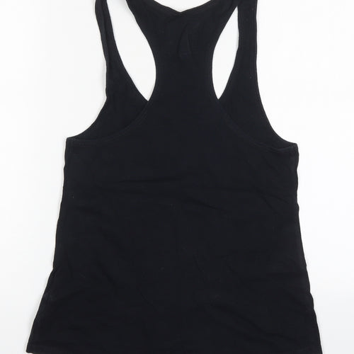 Jack Wills Womens Black  Cotton Basic Tank Size 8 Round Neck - Wills University Outfitters
