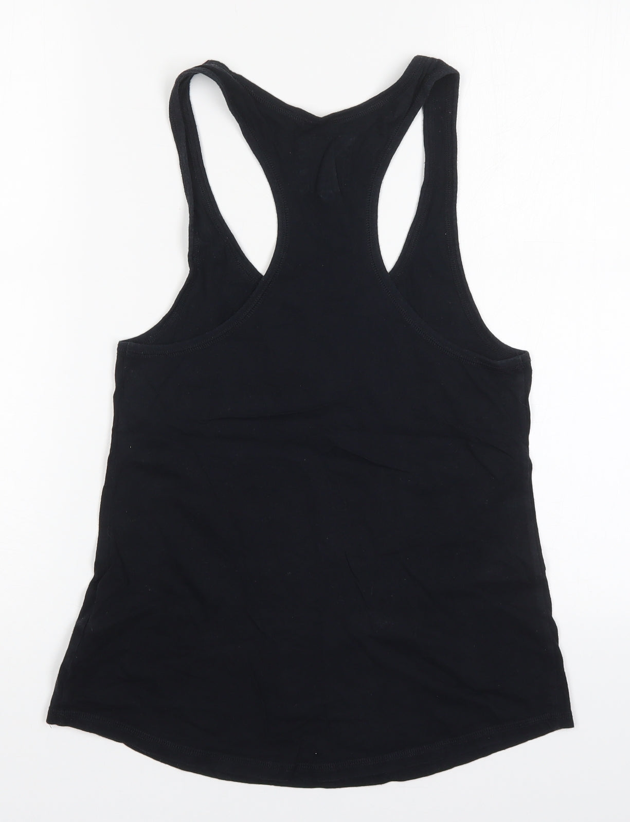 Jack Wills Womens Black  Cotton Basic Tank Size 8 Round Neck - Wills University Outfitters