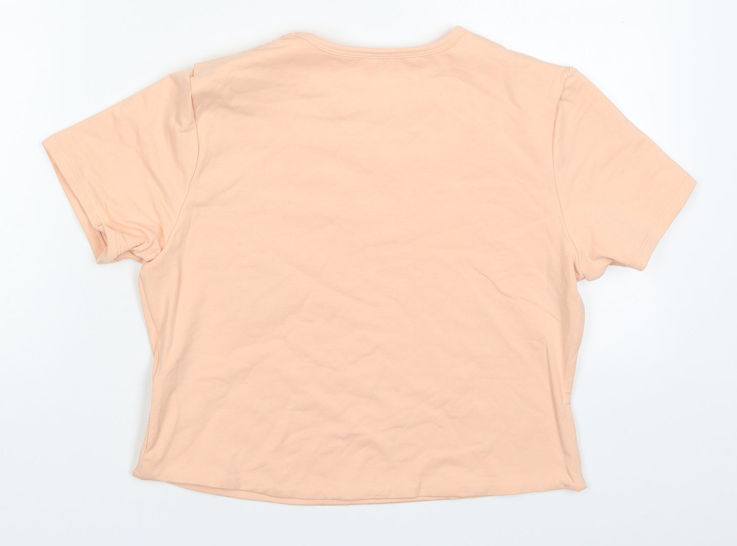 Bo+Tee Womens Pink  Cotton Basic T-Shirt Size XL Crew Neck