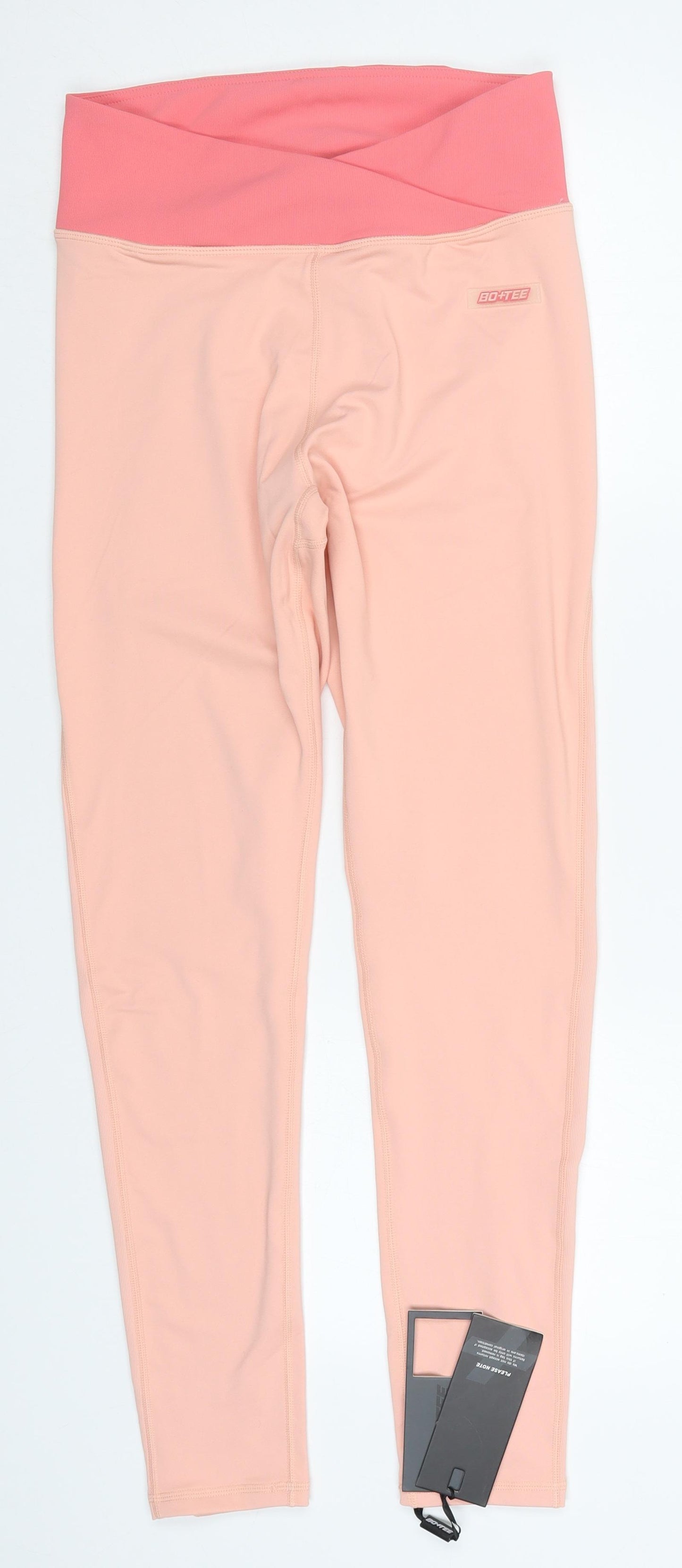 Bo+Tee Womens Pink  Polyester Capri Leggings Size 26 in L27 in Regular