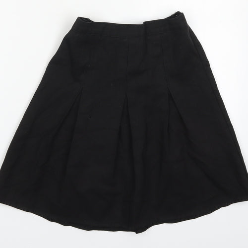 Matalan Girls Black  Polyester Pleated Skirt Size 9-10 Years  Regular Zip