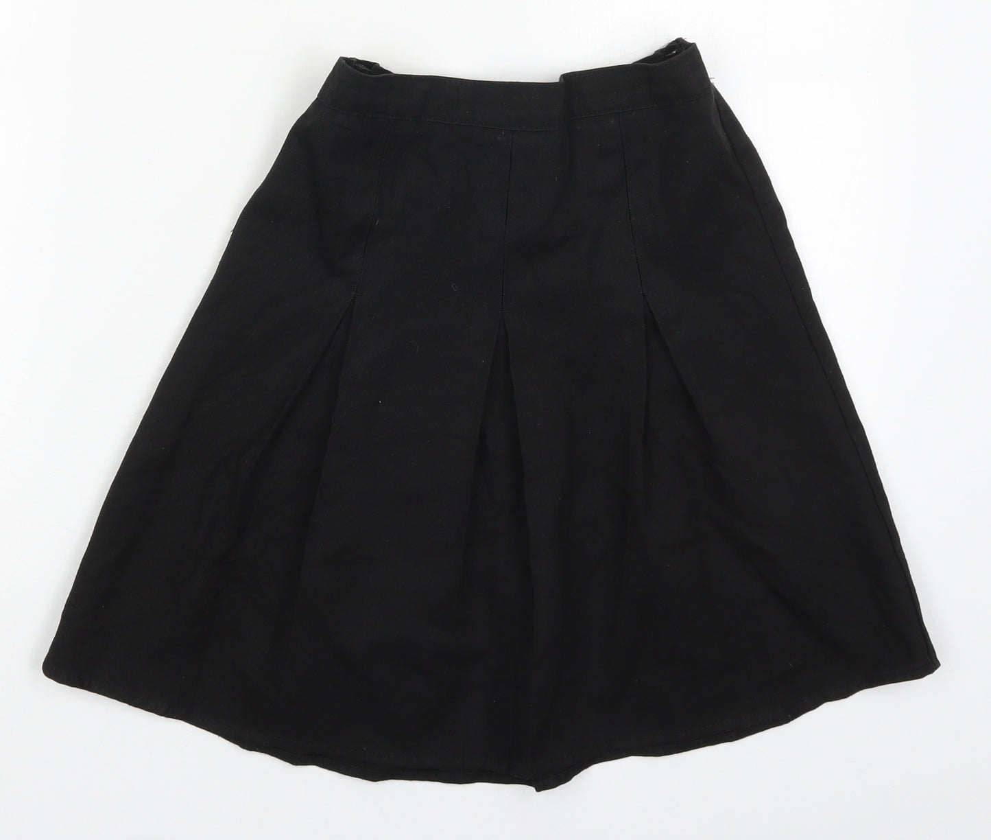 Matalan Girls Black  Polyester Pleated Skirt Size 9-10 Years  Regular Zip