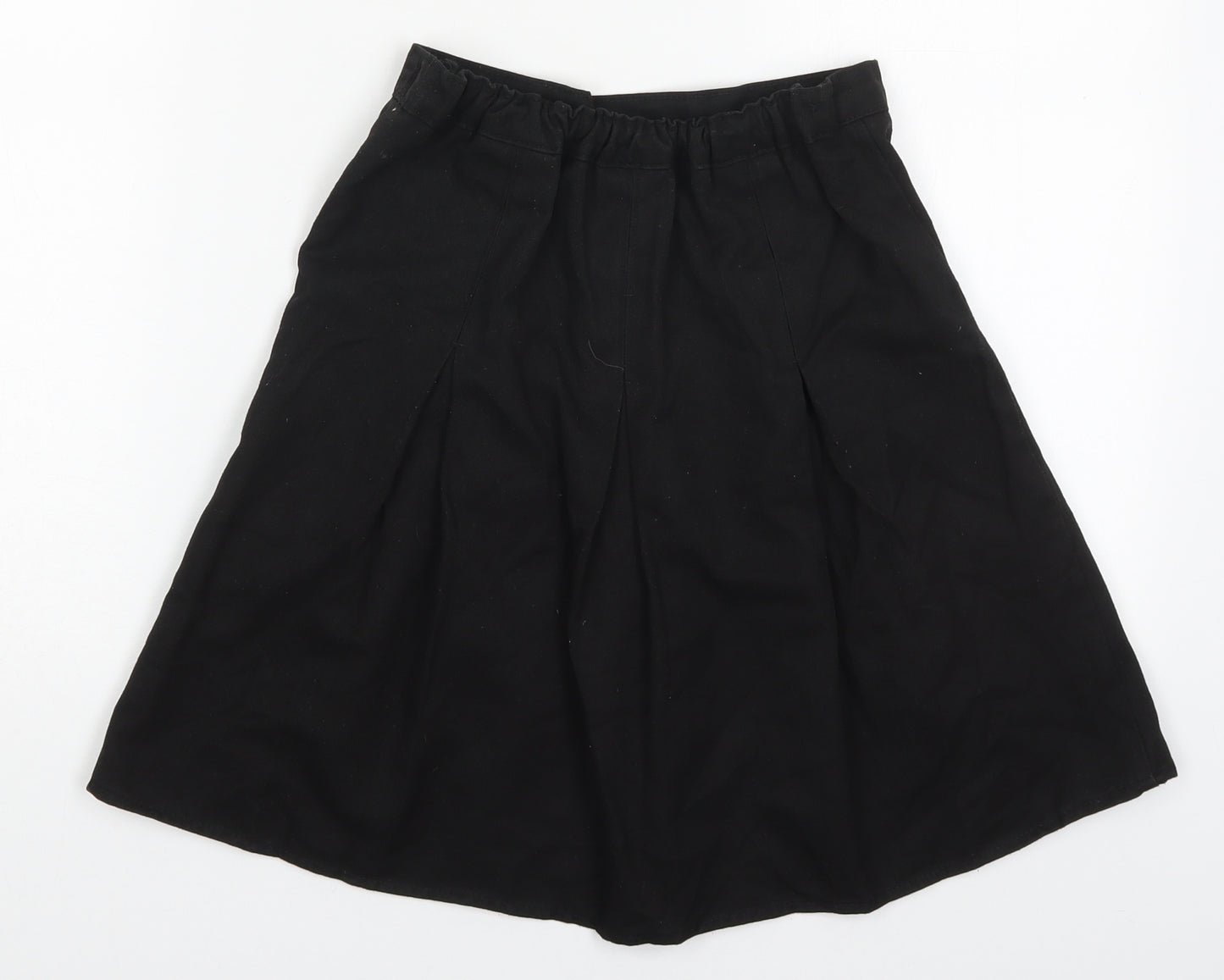 Matalan Girls Black  Polyester Pleated Skirt Size 9-10 Years  Regular Zip