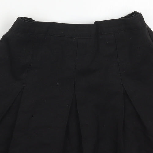Matalan Girls Black  Polyester Pleated Skirt Size 9-10 Years  Regular Zip