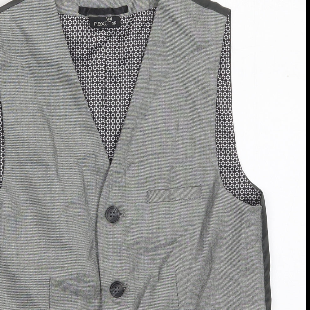 NEXT Boys Grey   Jacket Waistcoat Size 10 Years  Button
