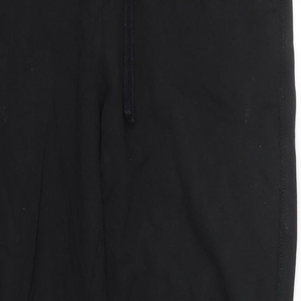 Papaya Womens Black  Cotton Sweatpants Trousers Size S L26 in Regular Drawstring