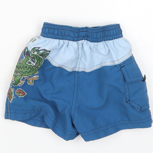 NEXT Boys Blue  Polyester Cropped Trousers Size 3-6 Months   - Crocodile Swim Shorts
