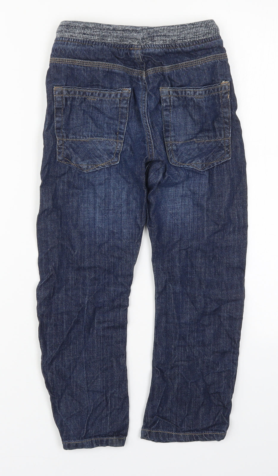 Matalan Boys Blue  Cotton Straight Jeans Size 8 Years  Regular Drawstring