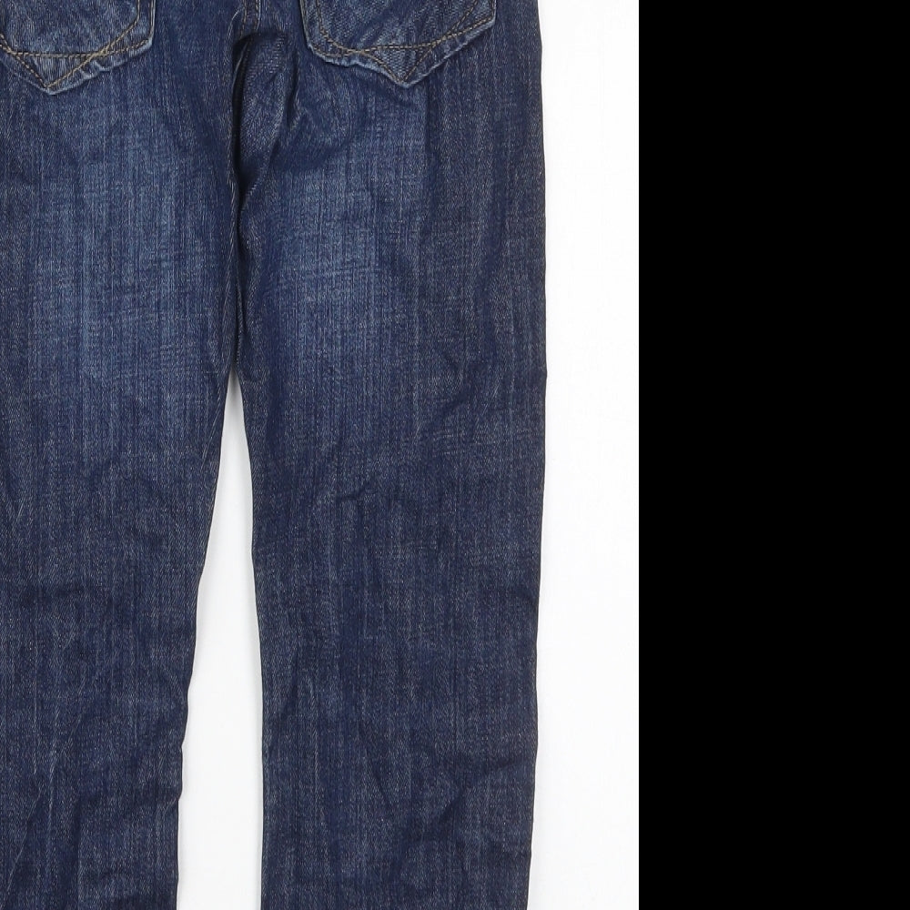 Matalan Boys Blue  Cotton Straight Jeans Size 8 Years  Regular Drawstring