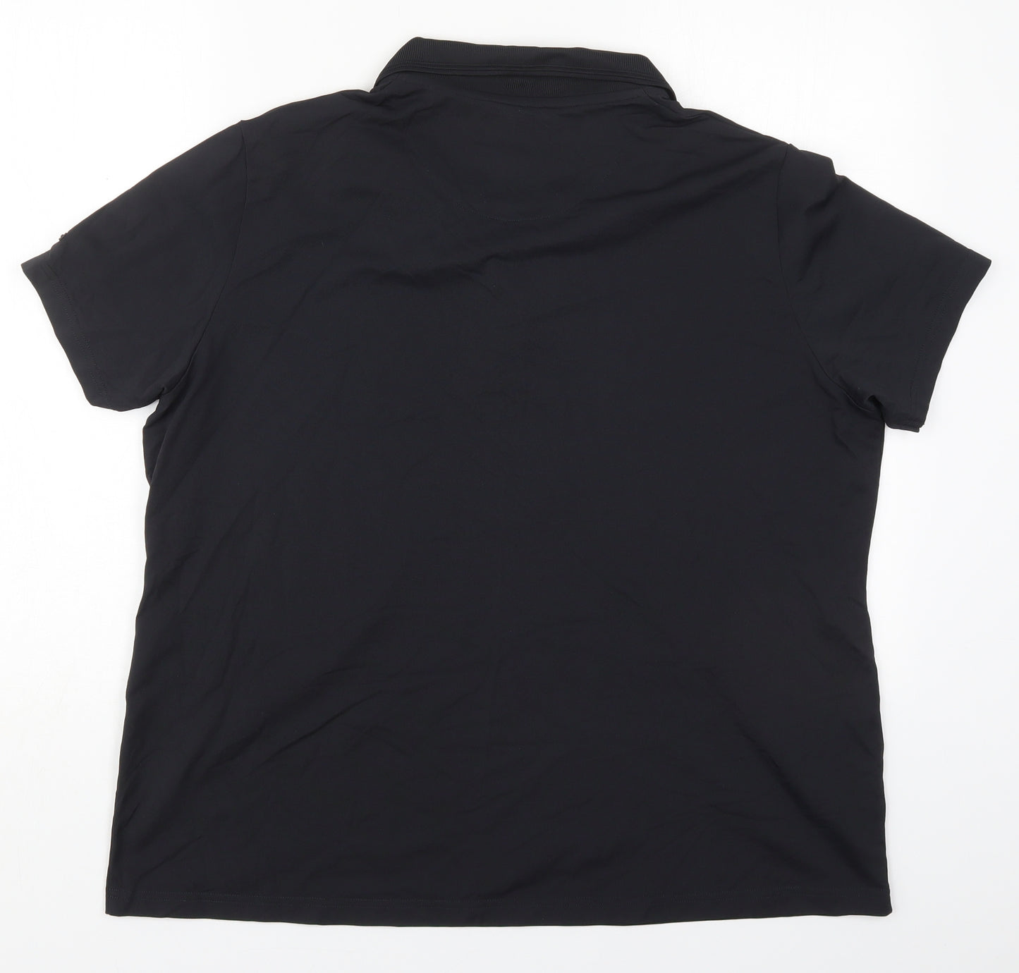 Porshe Mens Black  Polyester  Polo Size 2XL Collared Pullover