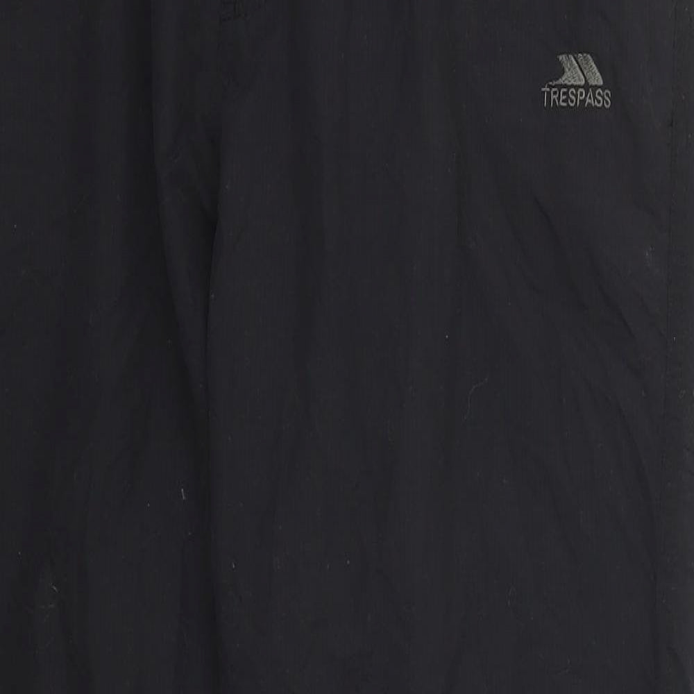 Trespass Mens Black  Nylon Trousers  Size L L30 in Regular Button