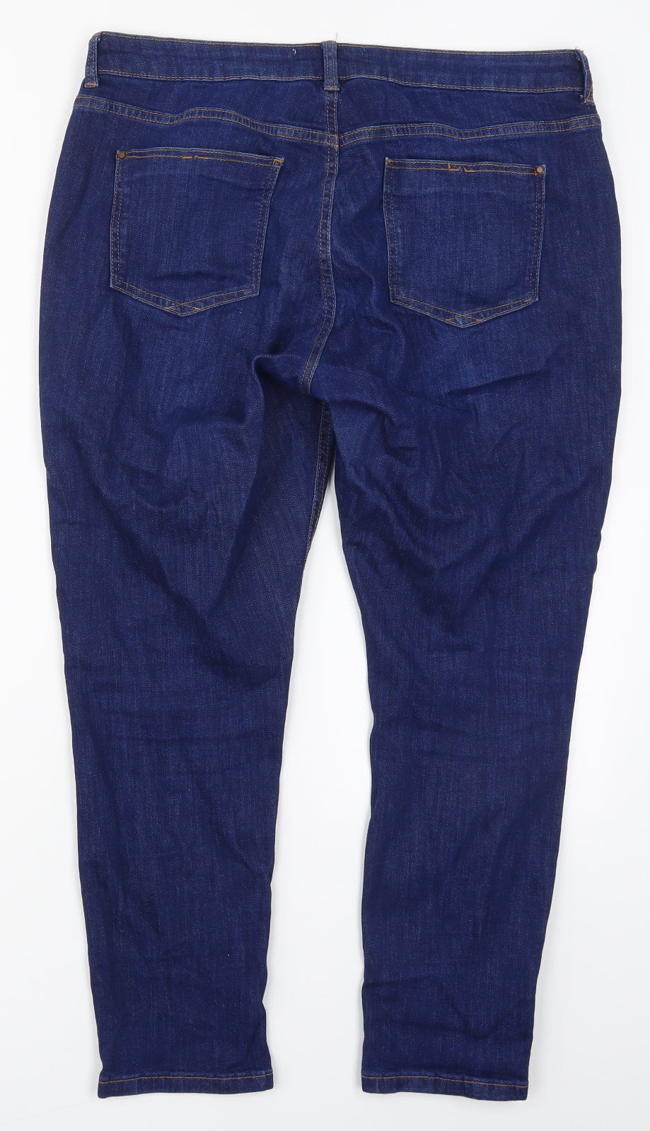 Dorothy Perkins Womens Blue  Cotton Skinny Jeans Size 14 L26 in Regular Button