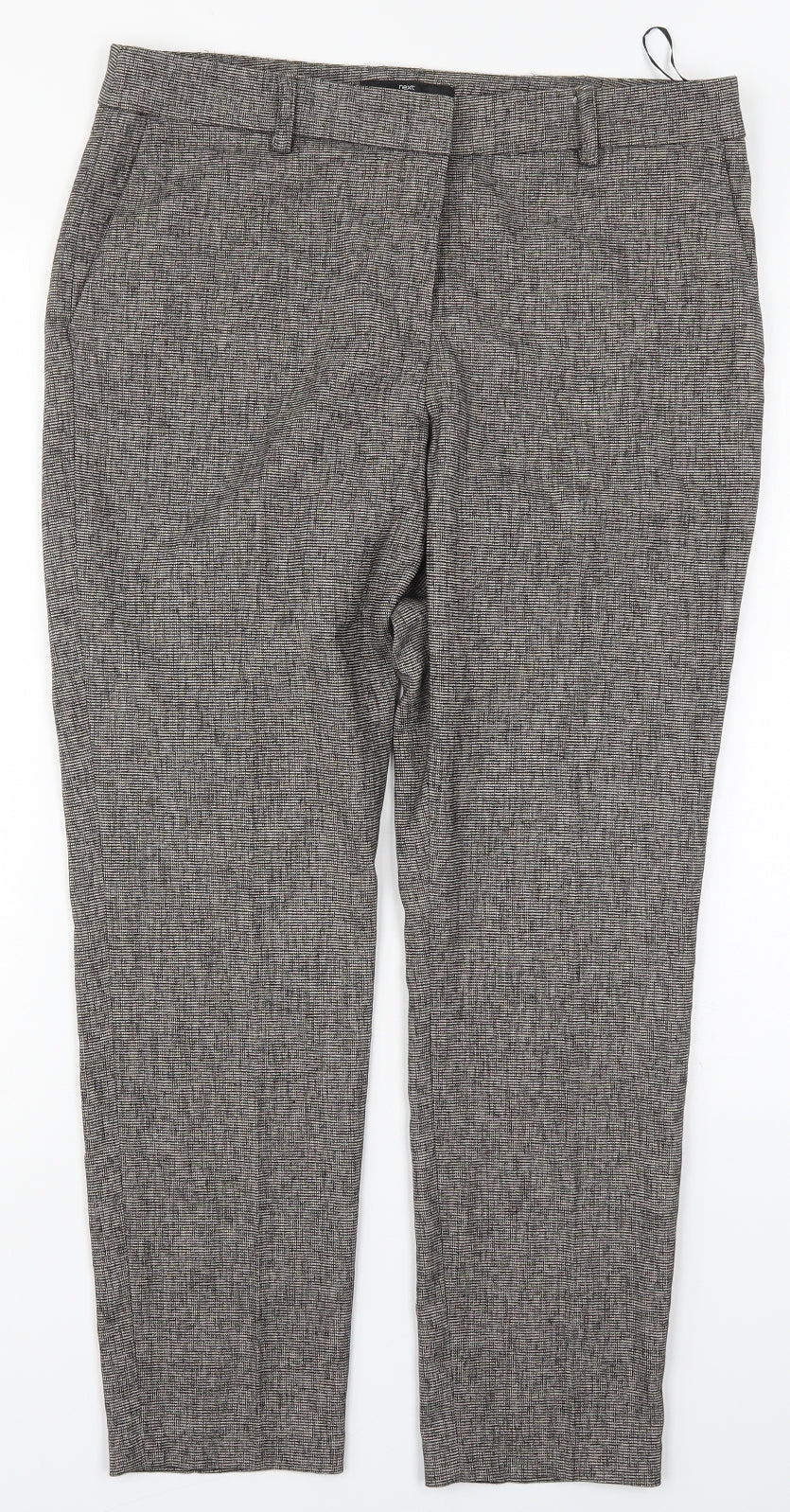 NEXT Womens Beige  Polyester Trousers  Size 12 L27 in Regular Hook & Eye