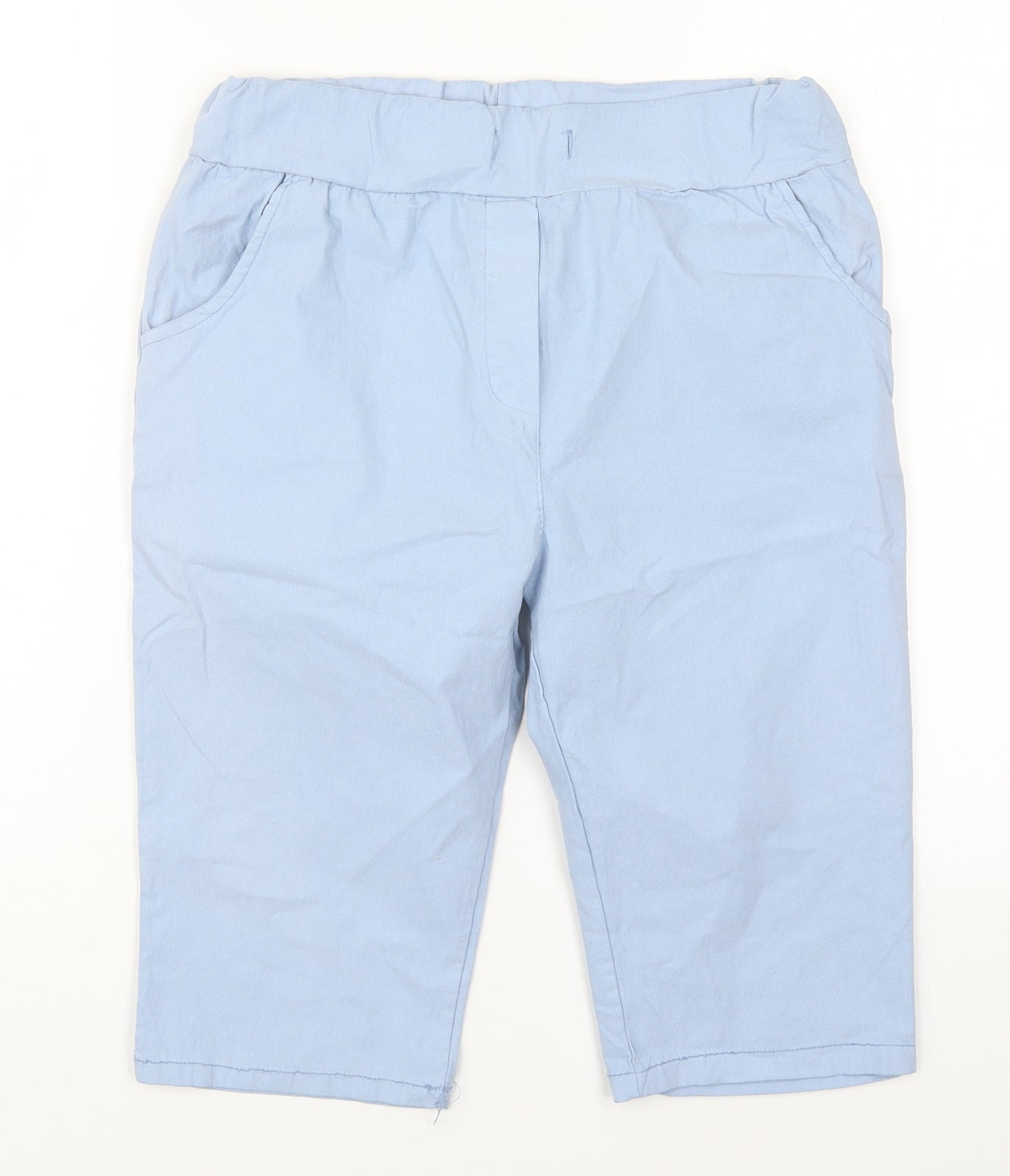 Preworn Womens Blue  Viscose Bermuda Shorts Size 28 in L12 in Regular