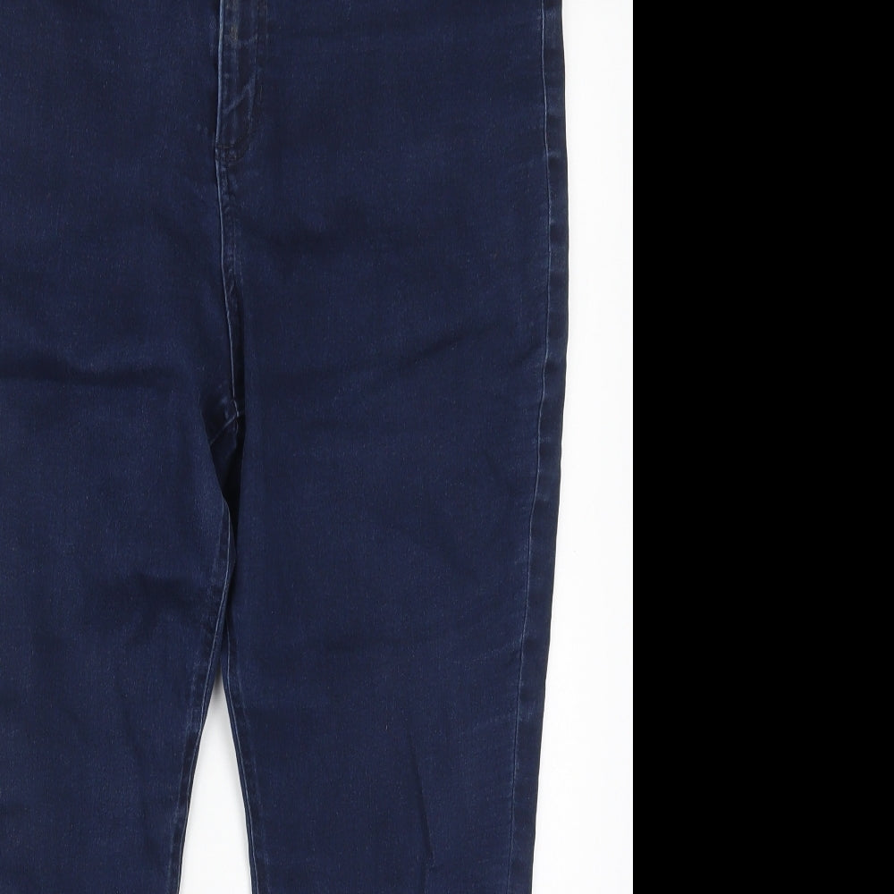 Marks and Spencer Womens Blue  Cotton Jegging Jeans Size 18 L26 in Regular Button