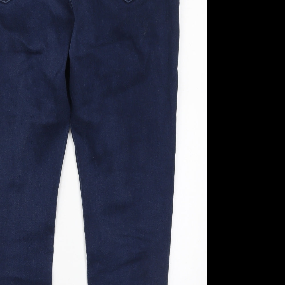 Marks and Spencer Womens Blue  Cotton Jegging Jeans Size 18 L26 in Regular Button