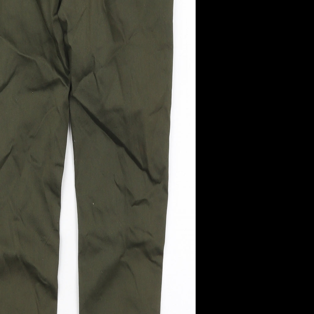 Preworn Womens Green  Cotton Jegging Jeans Size 12 L26 in Regular