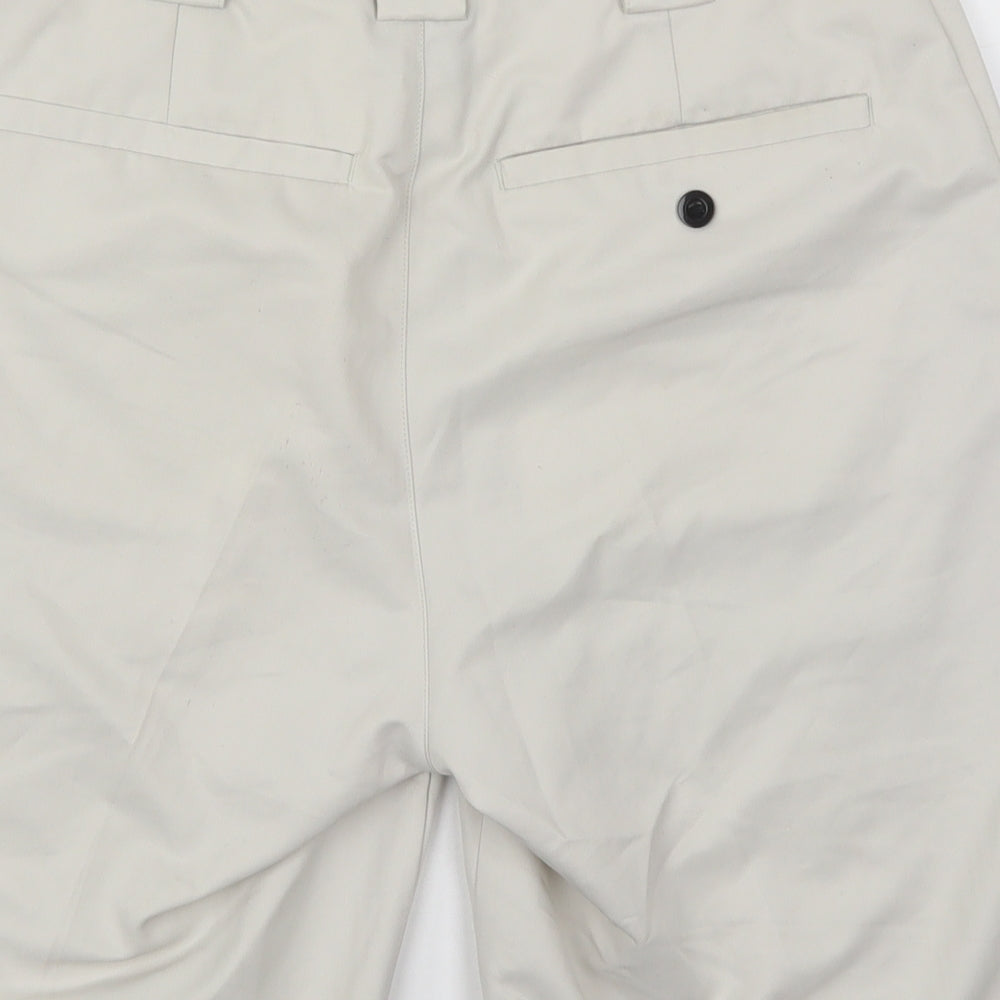 Nike Mens Beige  Polyester Bermuda Shorts Size 32 L8 in Regular Button