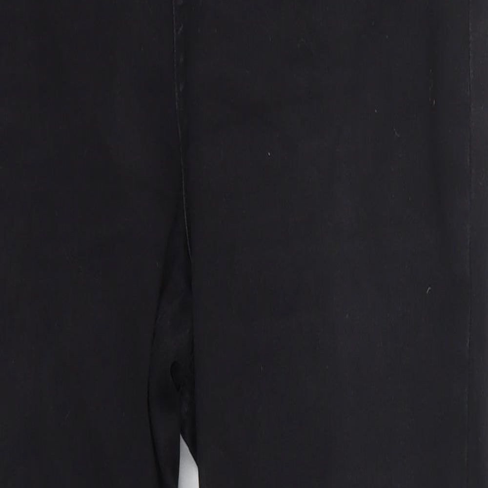 TU Womens Black Floral Cotton Skinny Jeans Size 10 L25 in Regular Button