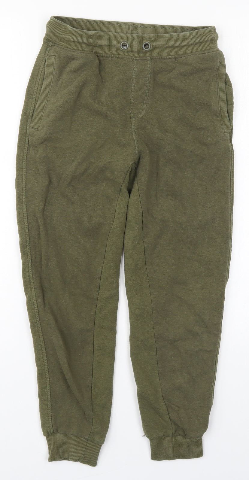 Nutmeg Boys Green  Cotton Sweatpants Trousers Size 9-10 Years  Regular