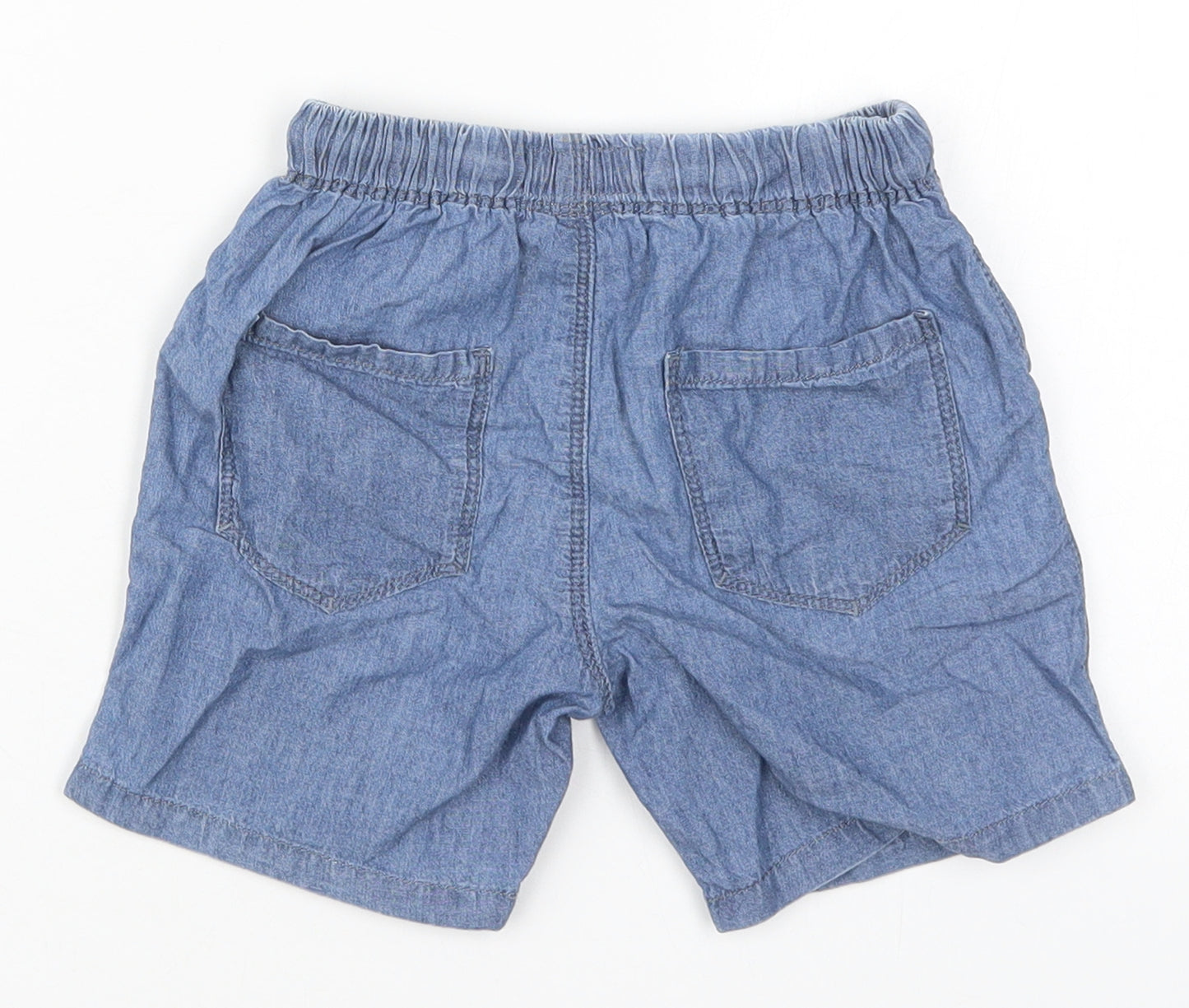NEXT Boys Blue  Cotton Bermuda Shorts Size 3-4 Years  Regular Drawstring
