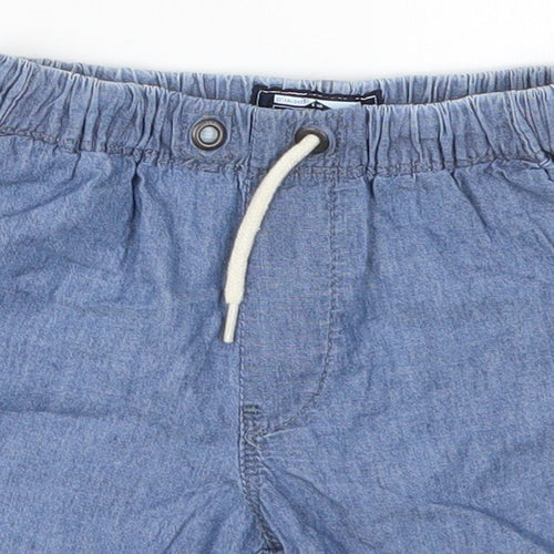 NEXT Boys Blue  Cotton Bermuda Shorts Size 3-4 Years  Regular Drawstring