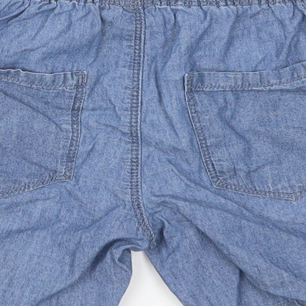NEXT Boys Blue  Cotton Bermuda Shorts Size 3-4 Years  Regular Drawstring