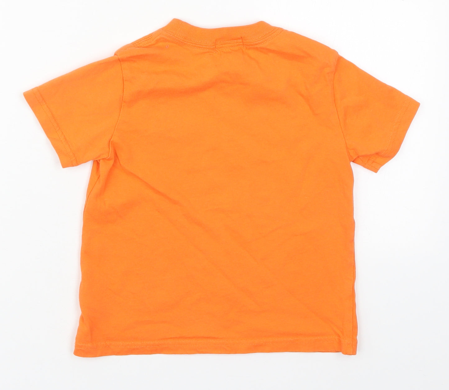 Ralph Lauren Boys Orange  Cotton Basic T-Shirt Size 4 Years Crew Neck Pullover