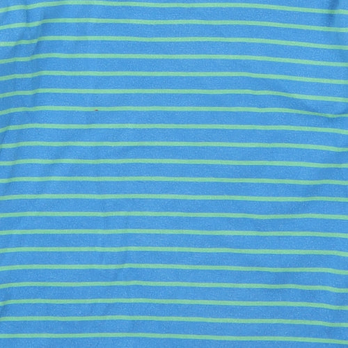 Esprit Boys Blue Striped Cotton Basic T-Shirt Size 4-5 Years Crew Neck Pullover - Green