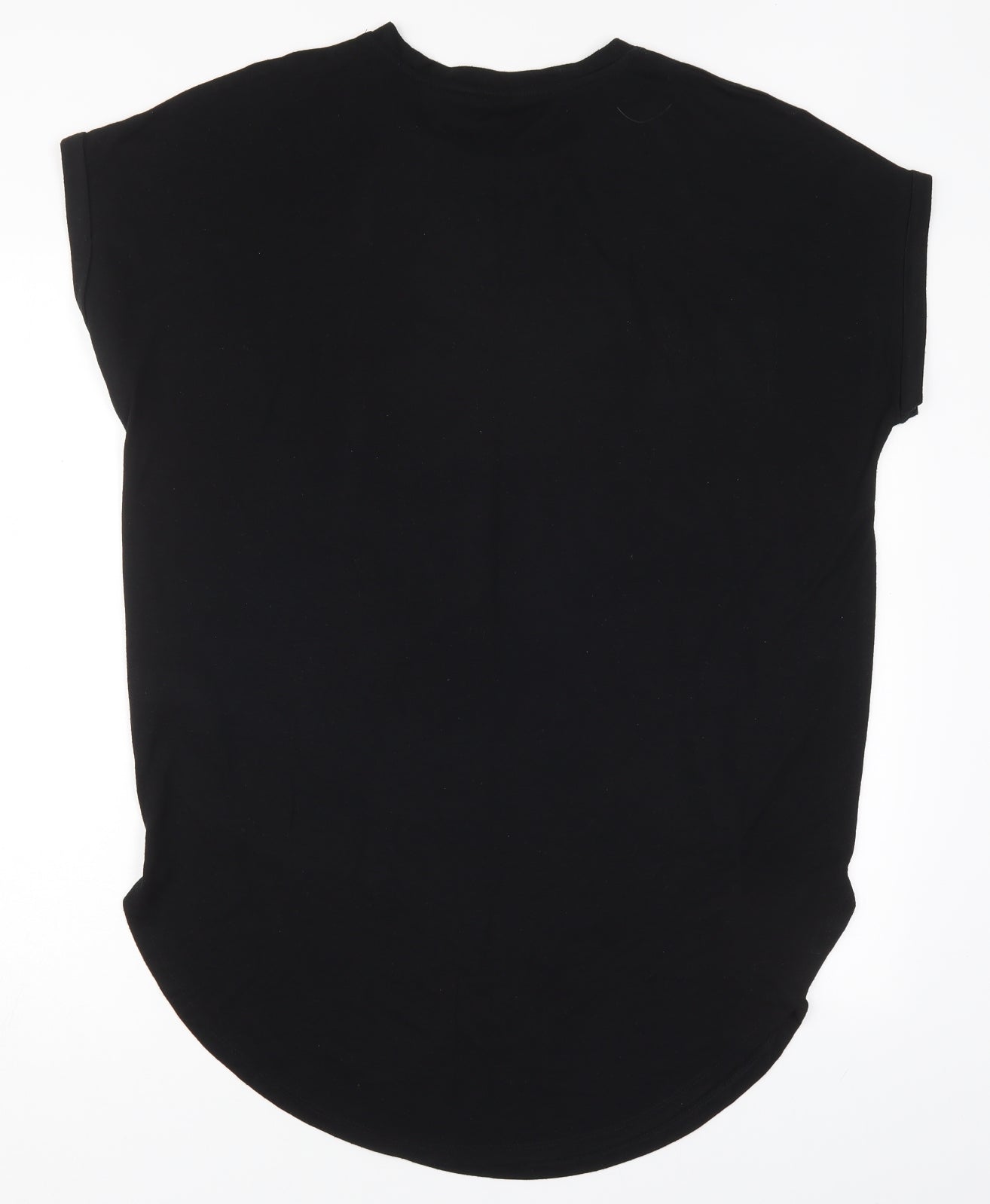 Primark Womens Black Solid Polyester Top Pyjama Top Size 14   - Love Yourself First