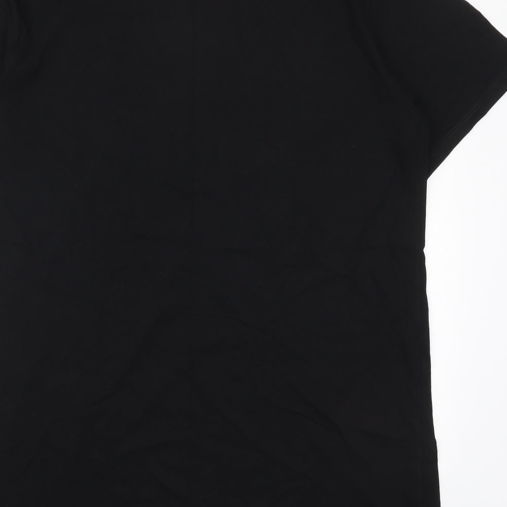 H&M Womens Black  Cotton T-Shirt Dress  Size M  Crew Neck Pullover - Nasa