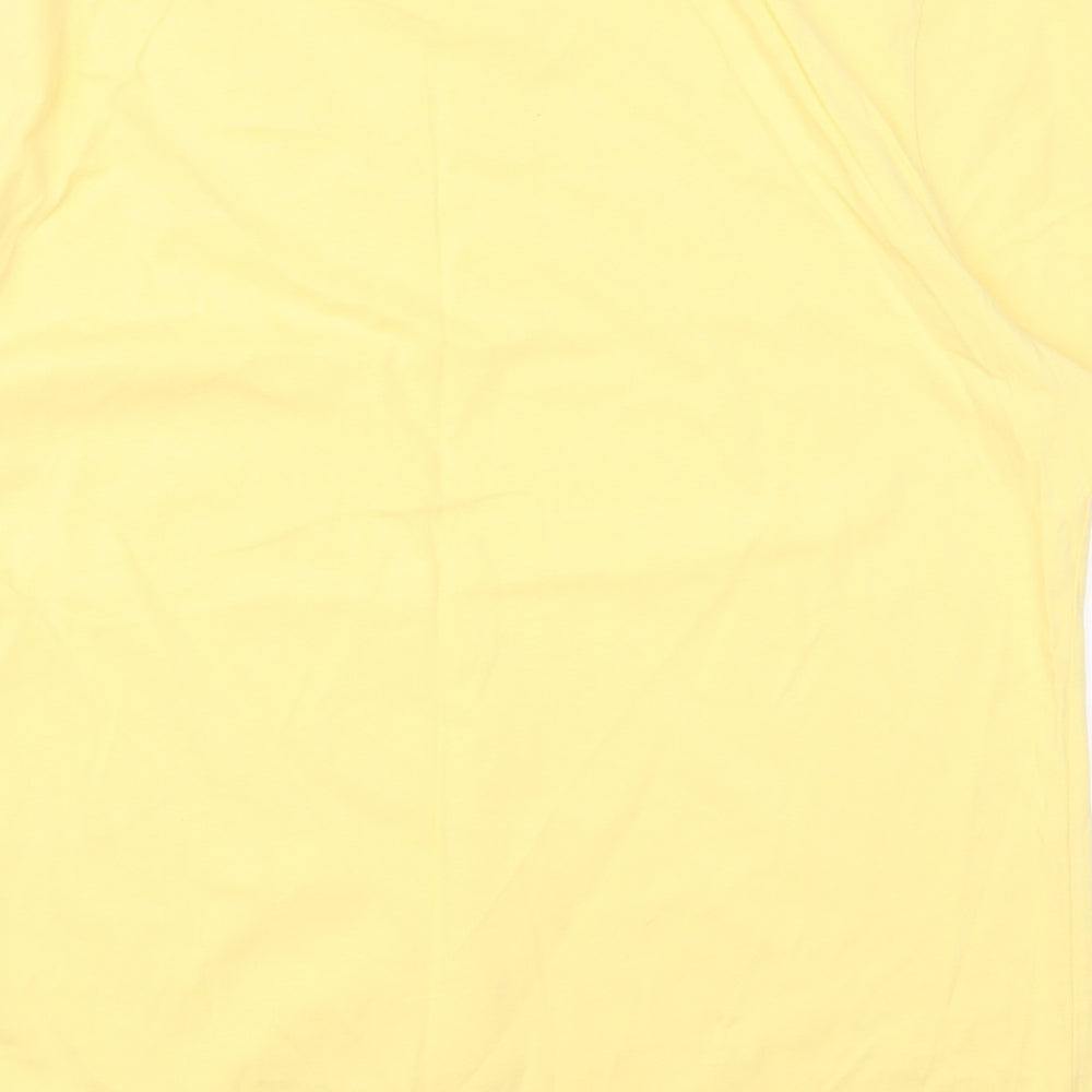 Lyle & Scott Mens Yellow  Cotton  T-Shirt Size XL Crew Neck