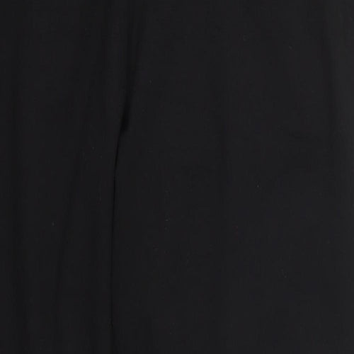 Primark Womens Black  Cotton Sweatpants Trousers Size 14 L28 in Regular Drawstring