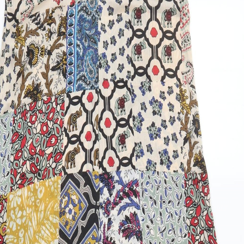 Zara Womens Multicoloured Geometric Polyester Jumpsuit One-Piece Size XS L24 in Zip