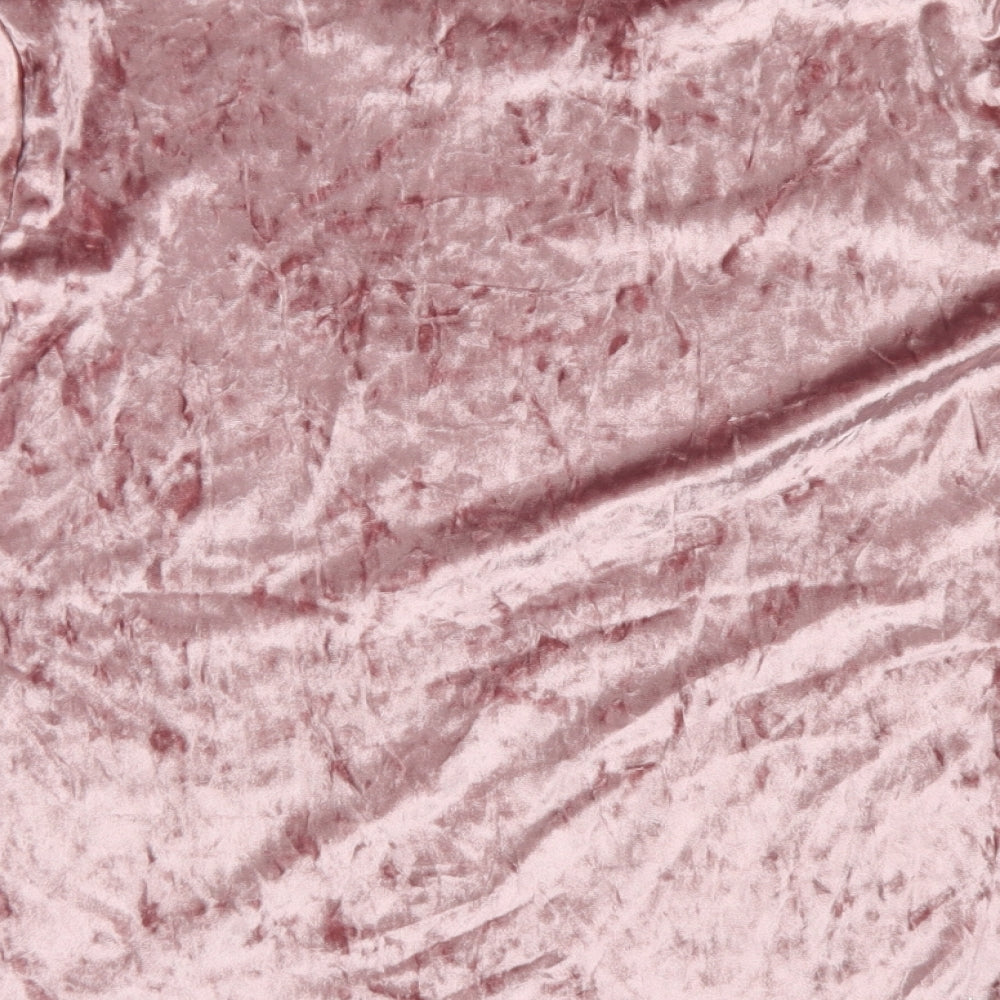 Primark Womens Pink  Polyester Basic Blouse Size 14 Crew Neck